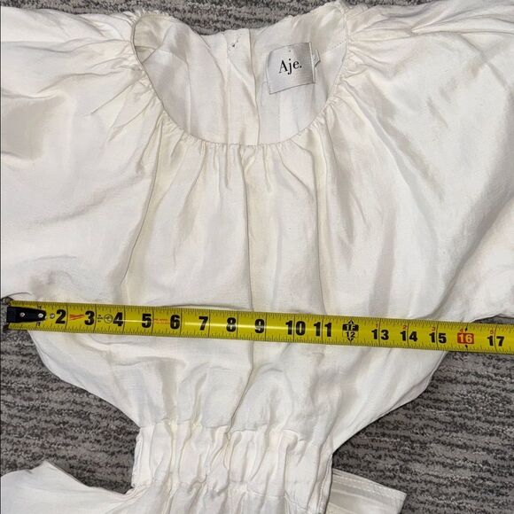 New AJE Mimosa Cutout Linen:Silk Mini White Dress Small - Picture 7 of 14